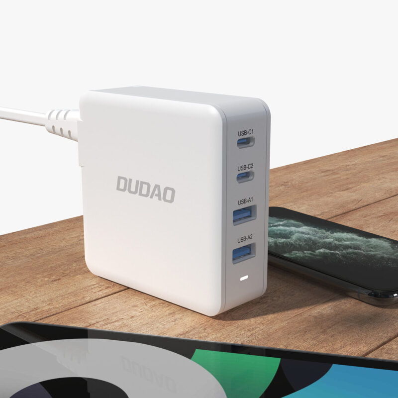 dudao a100eu adapter 100watt gan 2xusb c 2xusb a scaled 1