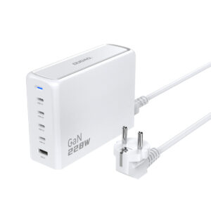 dudao a228eu 228watt adapter gan 4xusb c 1xusb a hvid 2 scaled 1