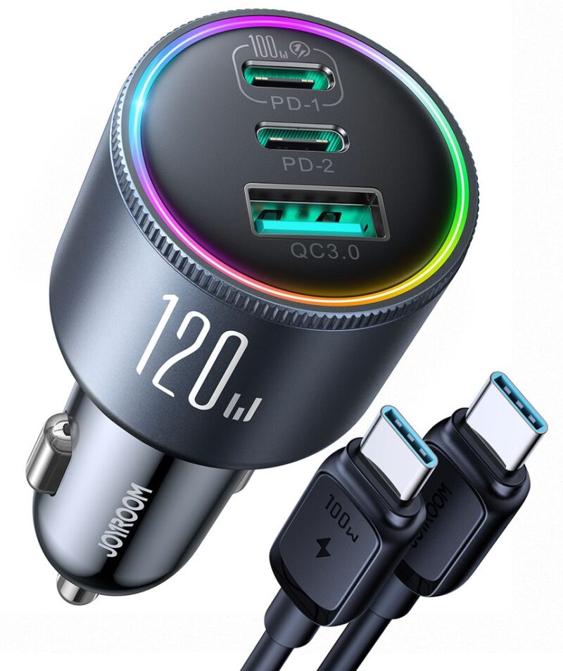 joyroom billader 120w 2x usb c 1x usb a pd qc30