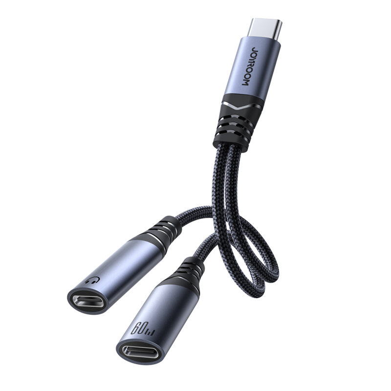 pol po Joyroom SY C03 USB C auf 2x USB C 2in1 DAC Adapter Schwarz 156018 6