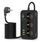 tech-protect-pc3x6-stromskinne-3-uttak-240v-3xusb-a-3xusb-c-200cm-svart
