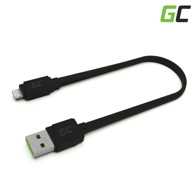 gcmatte lightning flat cable 25 cm with fast charging apple 24a scaled