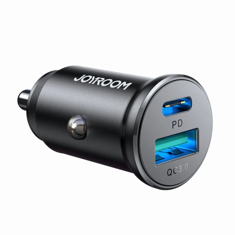 joyroom jr ccn05 30w usb a usb c mini bil lader svart