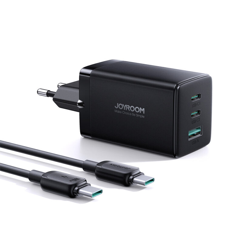 pol po Joyroom schnelles GaN Ladegerat 65 W USB A 2x USB C schwarz USB C USB C Kabel 100 W 1 2 m TCG01 137377 4