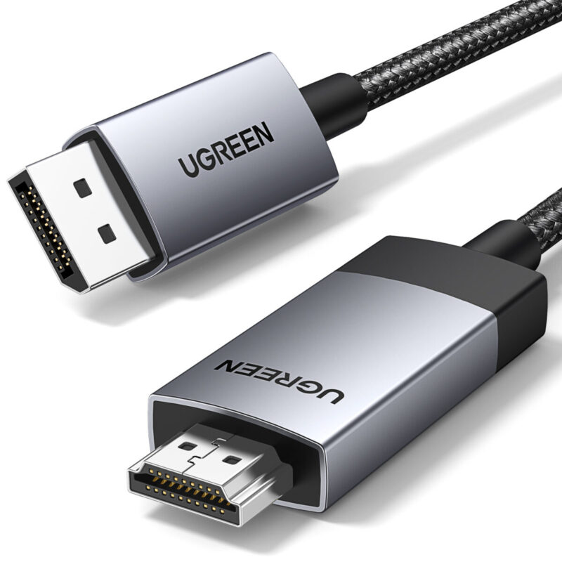 pol po Ugreen DP119 15774 DisplayPort HDMI 4K 60Hz Kabel 2m Grau 156536 1 scaled 1