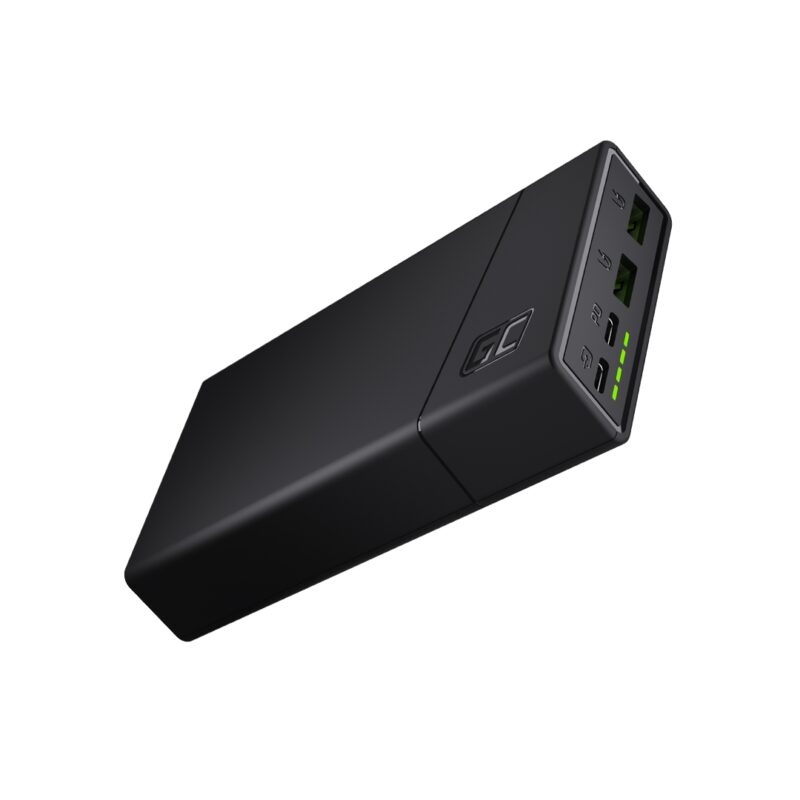 power bank green cell gc powerplay20 20000mah with fast charging 2x usb ultra charge and 2x usb c power delivery 18w