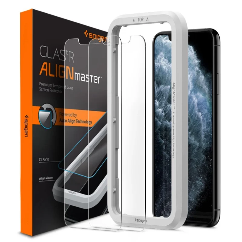 spigen alm glastr slim herdet glass for iphone 11 xr 2 stk