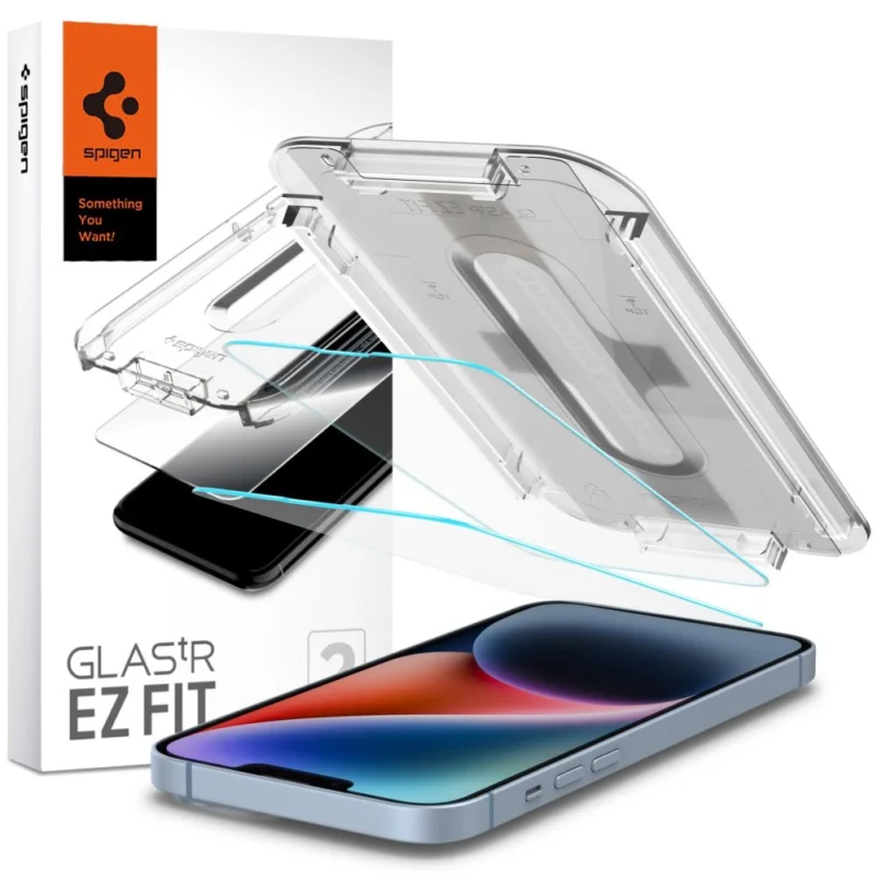 spigen glastr ez fit herdet glass for iphone 13 13 pro 14 2 stk