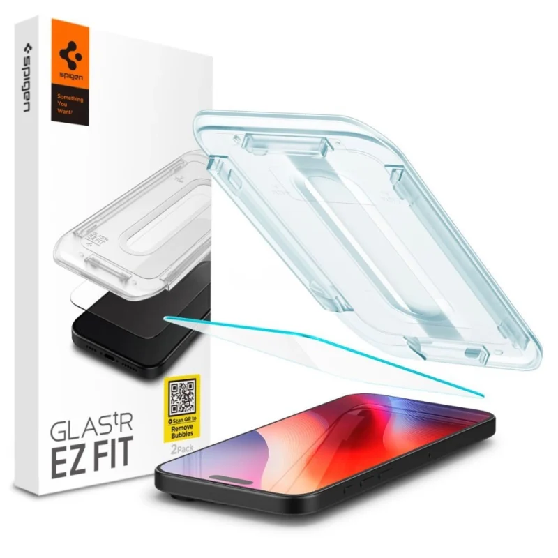 spigen glastr ez fit herdet glass for iphone 15 16