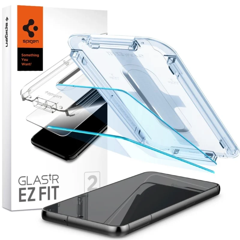 spigen glastr ez fit herdet glass for samsung galaxy s23 2 stk