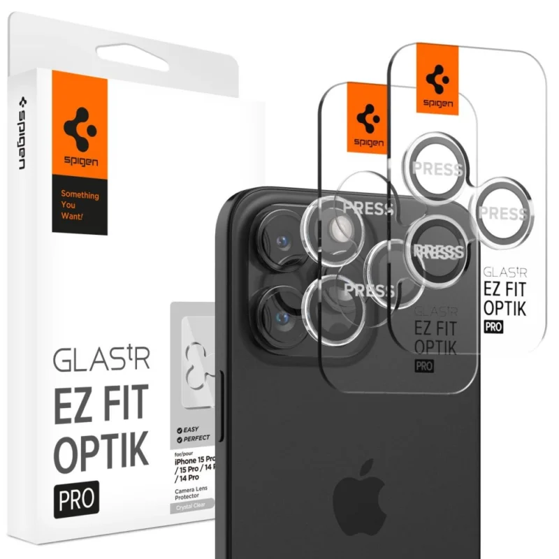 spigen glastr ez fit optik pro kamerabeskyttelse for iphone 15 pro 15 pro