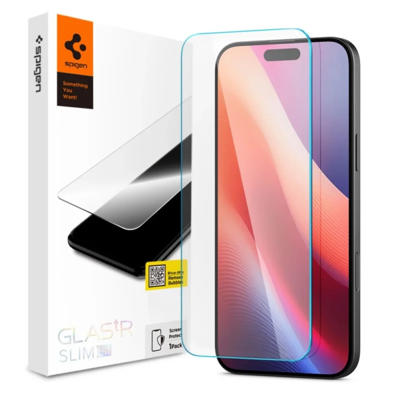 spigen glastr slim herdet glass for iphone 16 pro