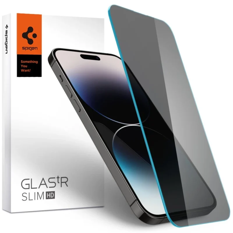 spigen glastr slim privacy herdet glass for iphone 14 pro max