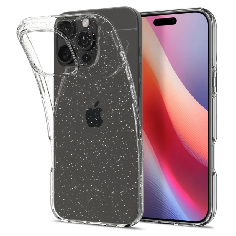 spigen liquid crystal iphone 16 pro deksel klar glitter