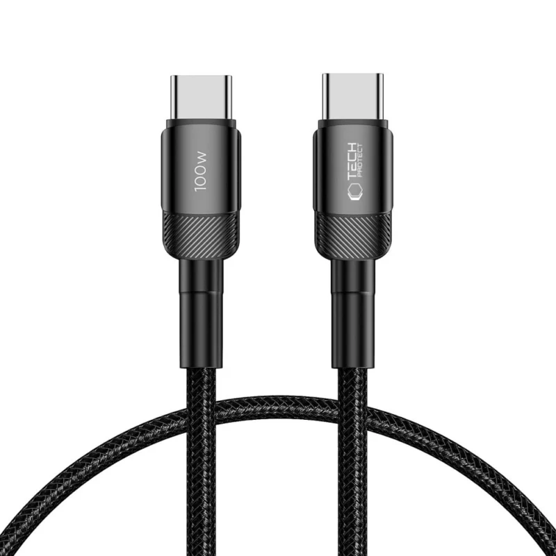 tech protect ultraboost evo usb c usb c pd kabel 100w 5a 0 5m svart