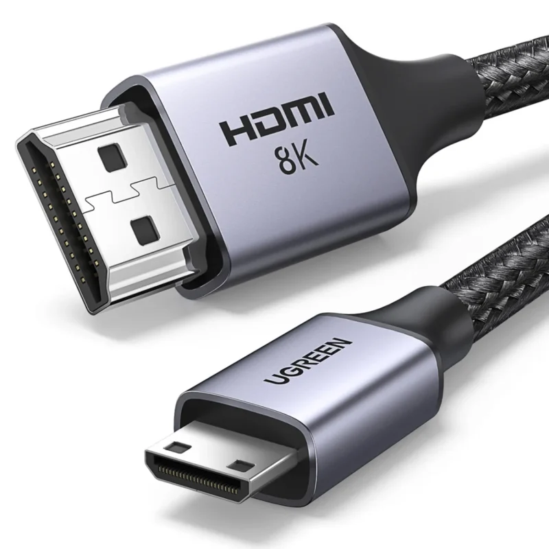 ugreen hd163 15514 mini hdmi hdmi 21 8k kabel 1m gra scaled 1