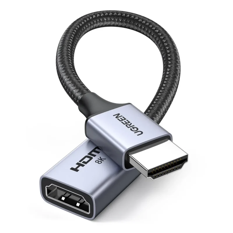 ugreen hd165 hdmi hann hdmi hun 8k kabel 0 15m gra scaled 1