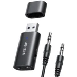 Ugreen Sender Bluetooth 5.1 Sender / Mottaker Trådløs Lydadapter 3.5mm Mini Jack Svart (CM523 60300)