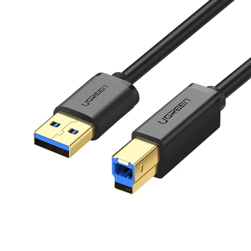 ugreen us210 30753 skriverkabel usb a 30 usb b 5gbps 1m svart scaled 1