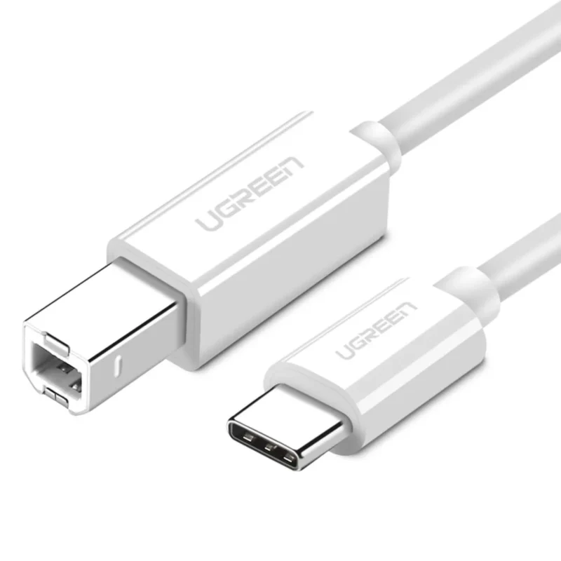 ugreen us241 usb c usb b 20 kabel for skanner skriver 1 5 m hvit scaled 1