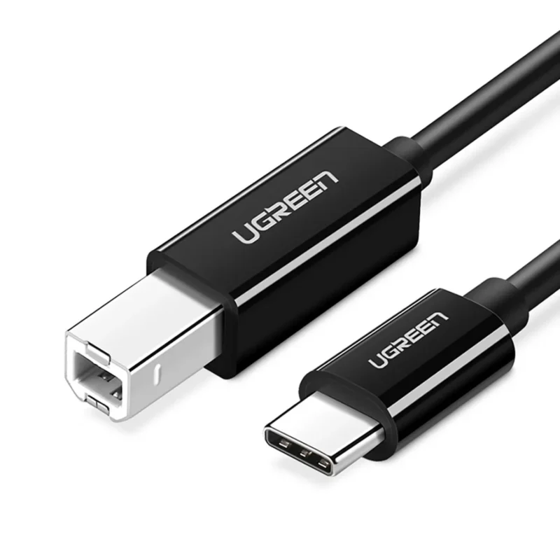 ugreen us370 45034 kabel for usb c usb b skriver 1m svart scaled 1