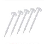 10 PCS/Sett Luminous Camping Teltbunnskruer Hornnagler Utendørs Klatretelt Plastnagler Teltutstyr