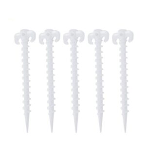 10 PCS/Sett Luminous Camping Teltbunnskruer Hornnagler Utendørs Klatretelt Plastnagler Teltutstyr