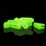 10 PCS Utendørs Luminøs Tau Spenne Fluorescerende Telt Triangel Spenne Varselminne Utilsiktet Fare Telt Vind Tau Justerer