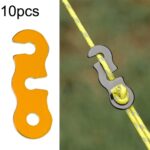 10 stk Utendørs Barakk Aluminiumlegering Paraply Tau Spenne S-formet Vind Tau Spenne (Oransje)