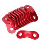 10 STK Utendørs Camping Aluminiumlegering Snorholdere Seilfester Snorholdere (Rød)
