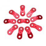 10 STK Utendørs Camping Aluminiumlegering Snorholdere Seilfester Snorholdere (Rød)