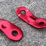 10 STK Utendørs Camping Aluminiumlegering Snorholdere Seilfester Snorholdere (Rød)