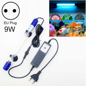 220V 9W UV Ultrafiolett Alge Desinfeksjon Fiskekar Lampe, Regelmessig Betaling, EU-plugg