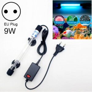 220V 9W UV Ultrafiolett Alger Desinfeksjonslampe for Akvarium, EU-støpsel