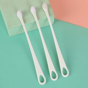 3 PK Hundeverktøy Myk Gummibeskyttelse Tannbørste Munnhygiene Utstyr (Tilfeldig Fargelevering)
