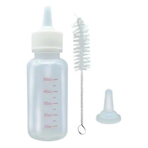 3 stk / Sett 50 ml Nyfødt Kjæledyr Myk Smokk Melkeflaske Sett Valp Katt Matingsutstyr