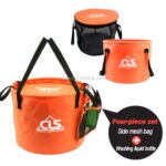 30L 4 i 1 PVC Utendørs Sammenleggbar Dobbel Dreneringskurv Camping Fiskeredskapsveske