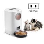 4,5L Smart Kjæledyr Skål for Katt og Hund Automatisk Matdispenser med Timer, Elektronisk Fôringsmaskin med Metallmatbrett, Spesifikasjon: US Plugg