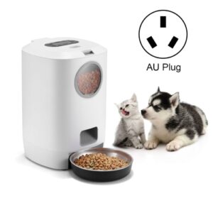 4,5L Smart Pet Katte- og Hundefôrautomat med Timer Automatisk Elektronisk Fôringsapparat med Metallmatfat, Spesifikasjon: AU Plugg
