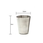 4 i 1 Utendørs Mini Rustfritt Stål Kopp Tur Camping Reise Bærbar Drikkevannskopp Sett Skinnkopp, Farge: 30ML