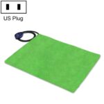 40x30cm Grønn 12V Lavspenning Multifunksjonell Varm Dyrevarmepute Elektrisk Dyretäcke (US Plug)