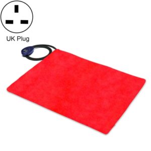 40x30cm Rød 12V Lavspenning Multifunksjonell Varm Katt- og Hundvarmepute Elektrisk Teppe til Kjæledyr (UK Plugg)