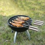 5 PK Grillspyd med Håndtak - Rustfritt Stål Grillspyd med Varmebestandig Håndtak