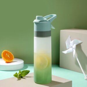 501-600ml Gradientfarget Tåkespray Vannglass Utendørs Sportsflaske (Grønn)