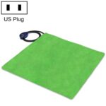 50x50cm Grønn 12V Lavspenning Multifunksjonell Varm Dyrevarmepute Elektrisk Dyretäppe (US Plugg)