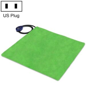 50x50cm Grønn 12V Lavspenning Multifunksjonell Varm Dyrevarmepute Elektrisk Dyretäppe (US Plugg)