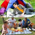 7mm Tykkelse av Dobbel Aluminiums Fuktighetspute / Camping Liggeunderlag, Størrelse: 200cm x 200cm (Blå)