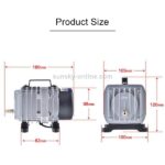 ACO-004 58W 75L/Min Elektromagnetisk Luftpumpe Kompressor Sjømat Fisktank Øker Oksygen Luftstrøm Fordeler, US Plug