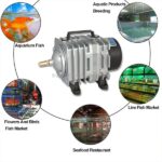 ACO-004 58W 75L/Min Elektromagnetisk Luftpumpe Kompressor Sjømat Fisktank Øker Oksygen Luftstrøm Fordeler, US Plug