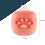 Anti-kvelningsfôringsvannskål for hund og katt, hengende, kreativ plastkjæledyrskål, Stil: Fotavtrykk (Blå)